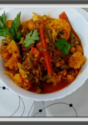 A picture of Mixed Sabji Curry.