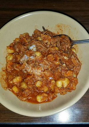 A picture of Pozole (Mexican Hominy Stew).
