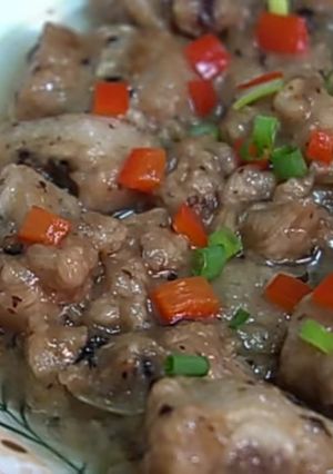 A picture of Steamed Pork Ribs in Black Bean Sauce.