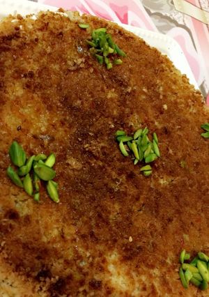 عکسی از دستور کنافه 😍😋🍞 با نون تست