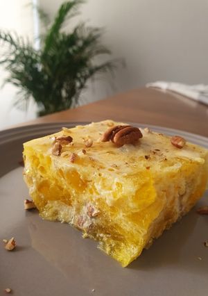 Una foto de Gelatina de piña con nuez cremosita!