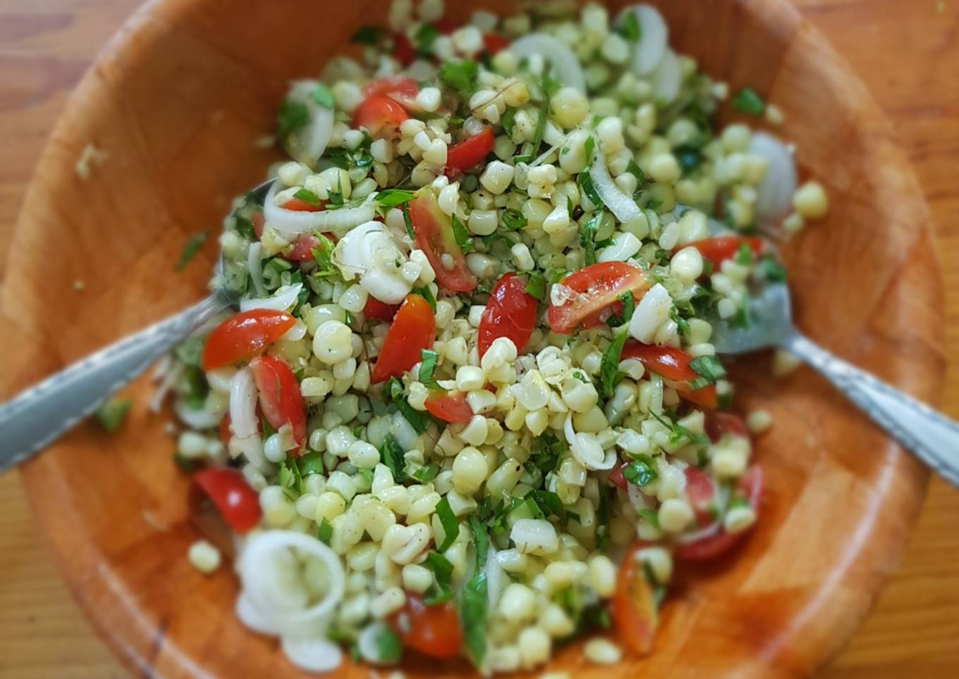 Ensalada de granos de elote