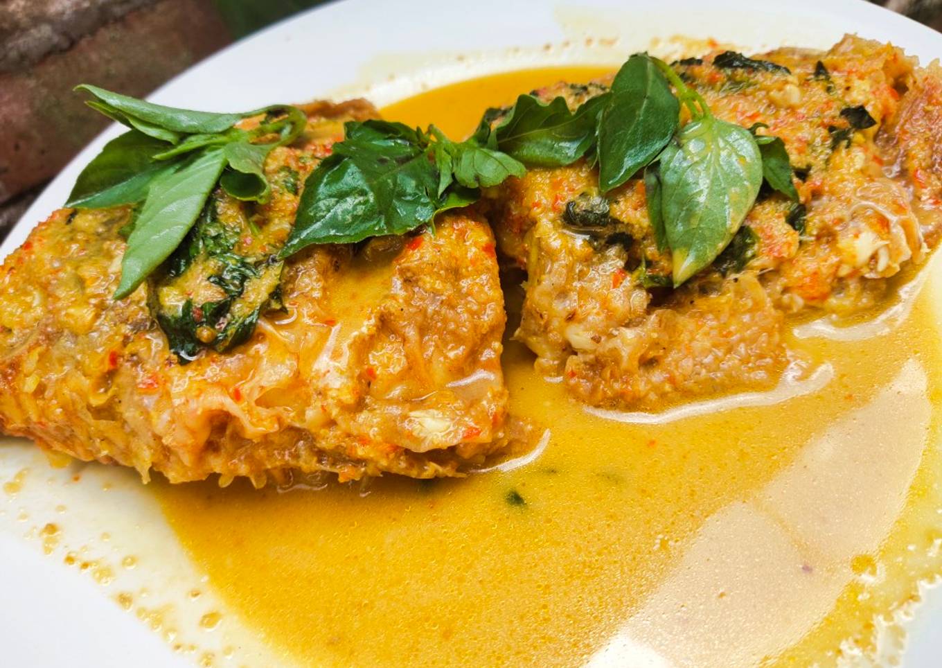 Ikan nila kuah kuning pedas ala Binsele