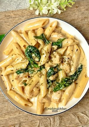 Foto resep Penne with Chicken and Horenso