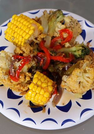 Una foto de Vegetales al horno