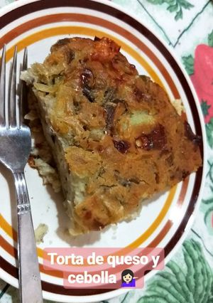 Una foto de Torta de queso y cebolla