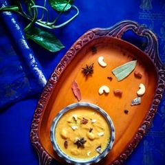 Chana Madra (Chickpea yogurt gravy) A picture of Chana Madra (Chickpea yogurt gravy).