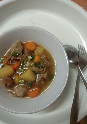Foto resep Sop bakso dan daging sapi