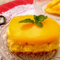 A picture of Mango Cheesecake.