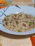 Risotto integral con jamón ibérico