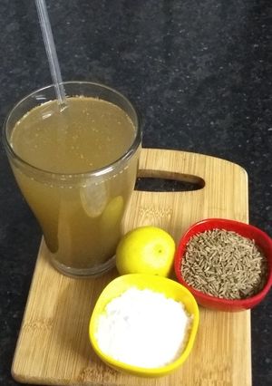 A picture of Nimbu Jeera Sharbat Sweet Lemon Cumin Sharbat.