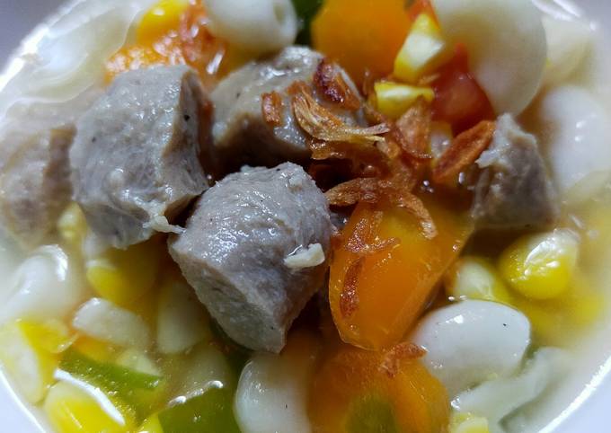 Resep Sop Bakso Jagung Makaroni Oleh Yesica Dewi Cookpad