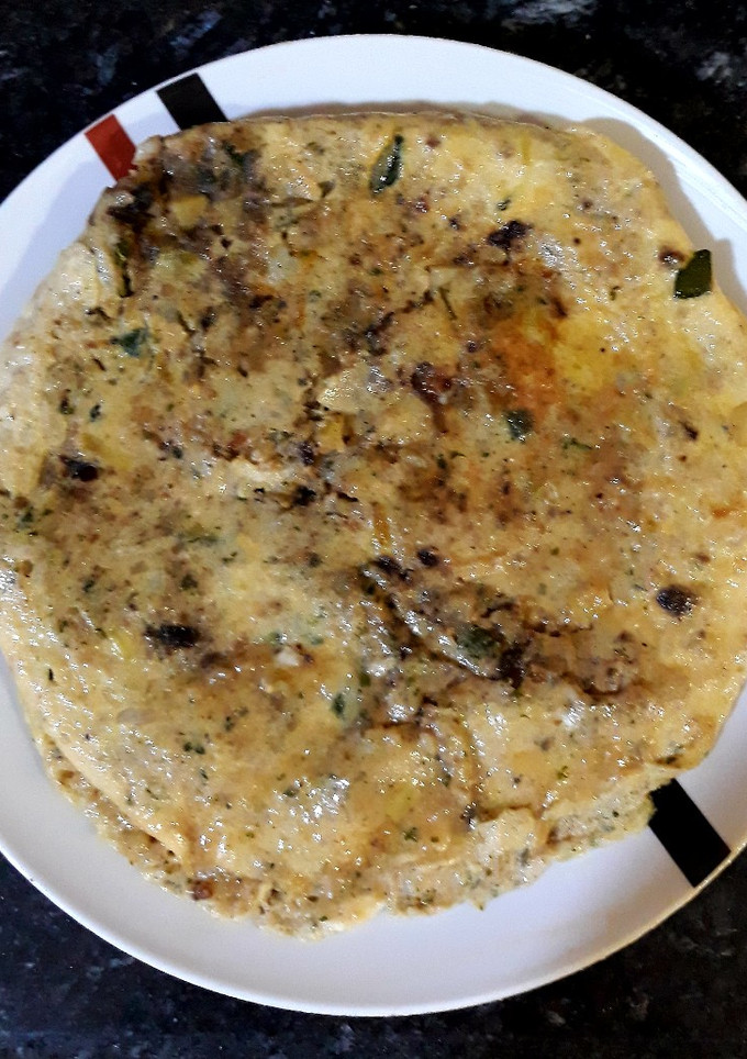Una foto de Tortilla de verduras con levadura de cerveza