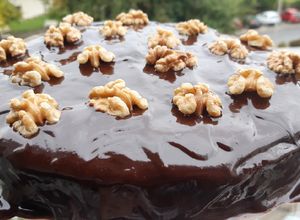 Foto de Bolo de chocolate e nozes