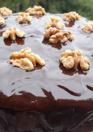 Foto de Bolo de chocolate e nozes