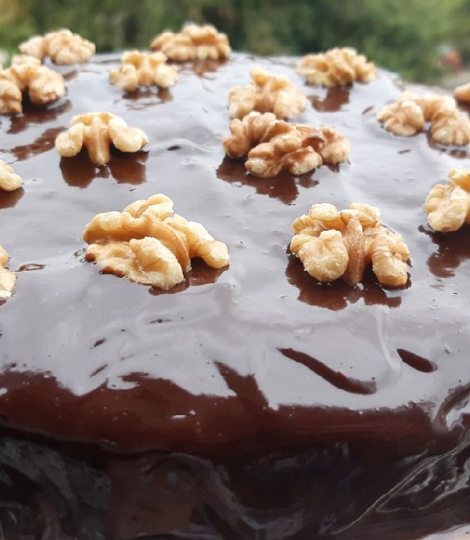 Foto de Bolo de chocolate e nozes