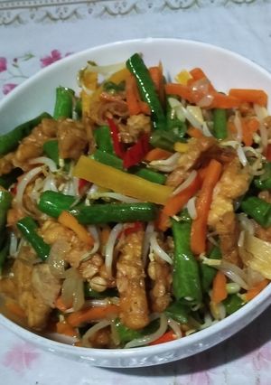 Foto resep Oseng Oseng Tempe, kacang panjang Wortel