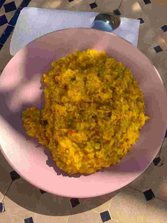 Una foto de Riquísimo y meloso Arroz con verduras y pollo