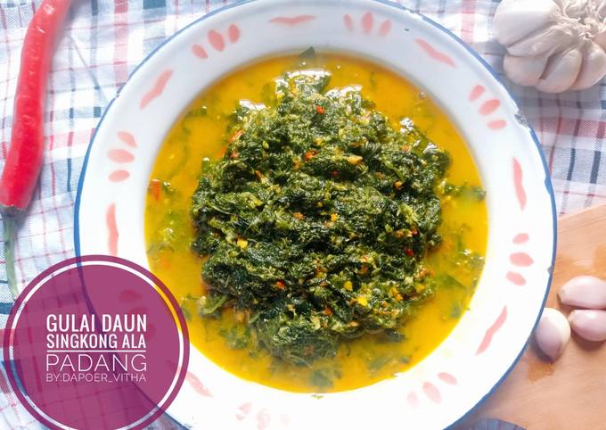 Cara Gampang Menyiapkan Gulai daun singkong ala masakan padang yang Menggugah Selera