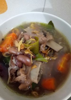 Foto resep Sup iga kacang merah simpel