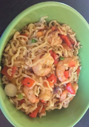 A picture of Seafood Noodles.