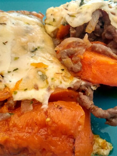 Una foto de Pastel de calabaza y carne picada