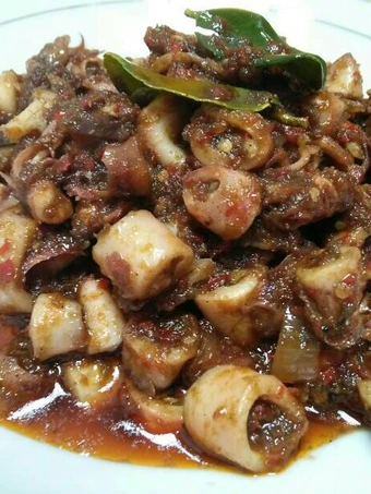 Cara Sederhana Membuat Resep  Cumi Asin Pedes Manis yang Lezat Sekali, Enak Banget