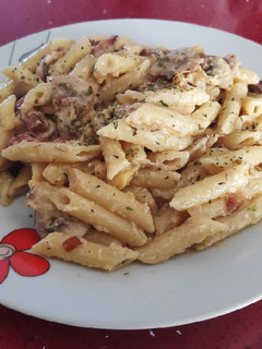 Una foto de Pasta carbonara