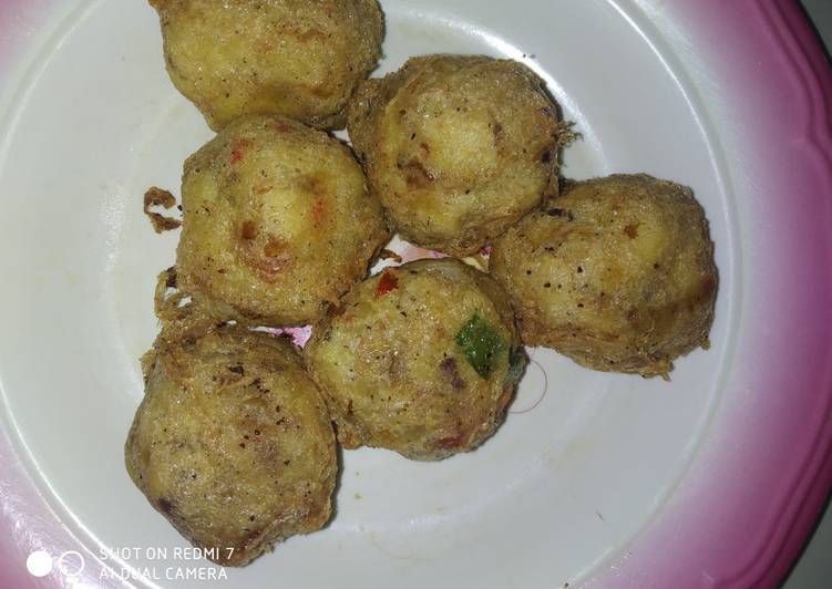 Steps to Make Homemade Meaty yam balls