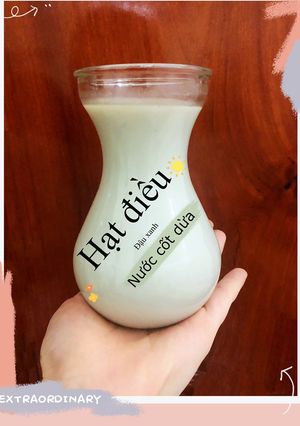 Hình của món Hạt điều - Đậu xanh - Nước cốt dừa.