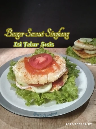 Cara Gampang Membikin Resep Burger Sawut Singkong isi Telur Sosis yang Menggugah Selera Anti Ribet, Bisa Manjain Lidah