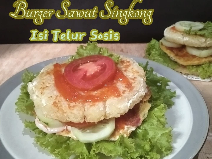 Cara Gampang Membikin Resep *Burger Sawut Singkong isi Telur Sosis* yang Menggugah Selera Anti Ribet, Bisa Manjain Lidah