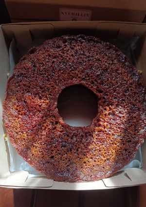 Foto resep Bolu caramel alias bolu sarang semut 4 telur