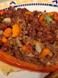 Morrones rellenos de carne