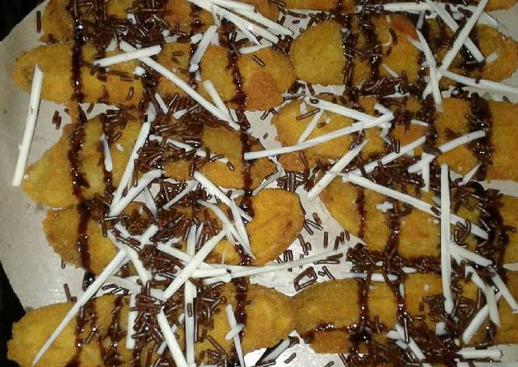 Pisang crispy coklat keju