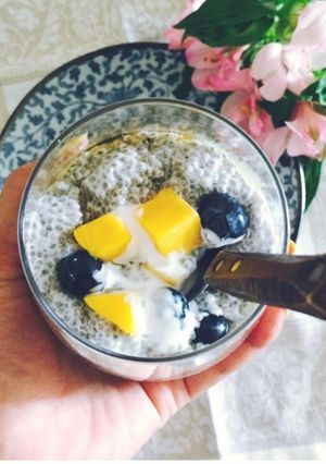 Foto resep Coconut Chia Pudding 🥥🥥(Puding Kelapa Chia Seeds)
