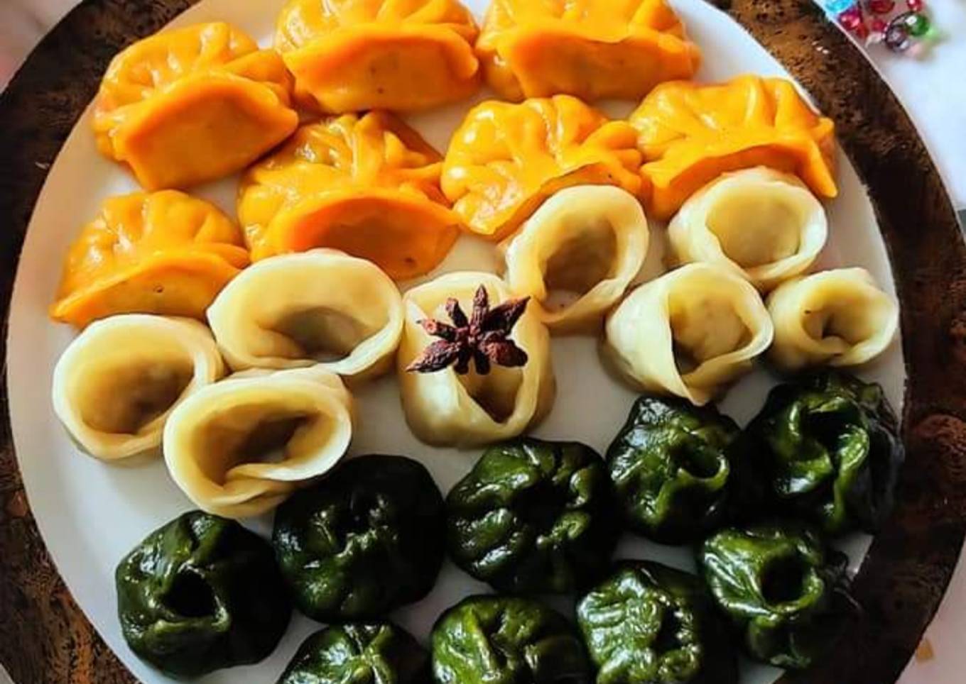 Tri Colour Momos