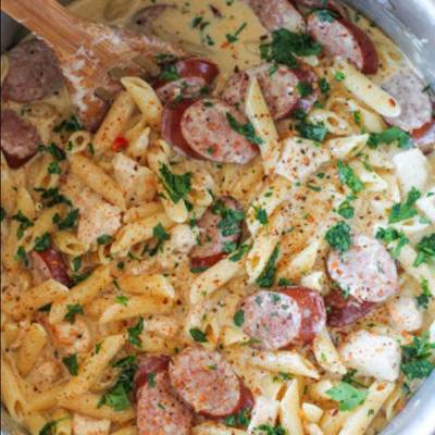 kielbasa recipes with pasta and alfredo sauce
