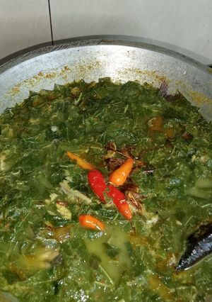Foto resep Gulai daun singkong ikan asap