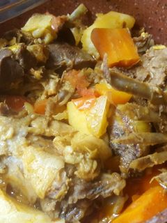 صورة لوصفة طاجن لحم وخضار🥘