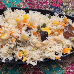 Kerala mix vegetable pulav A picture of Kerala mix vegetable pulav.