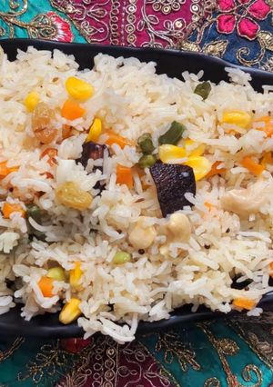 A picture of Kerala mix vegetable pulav.