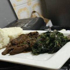A picture of Perfect cooked mchicha.