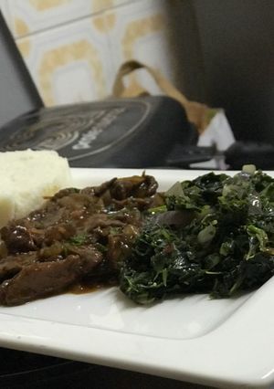 A picture of Perfect cooked mchicha.