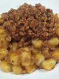 Chicchi di Patate con Tritato di Cinghiale