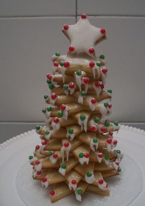Una foto de Árbol navideño de galletas de estrella
