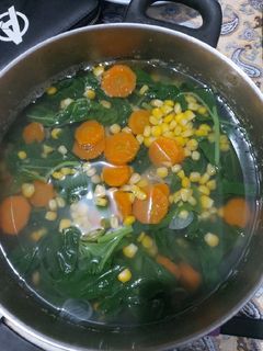 Foto resep Sayur Bening Bayam Jagung Wortel