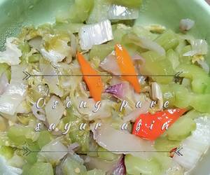 Praktis, Memasak Oseng pare sayur asin Gurih Mantul