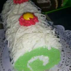 #213 Roll cake kukus rasa pandan keju-レシピのメイン写真