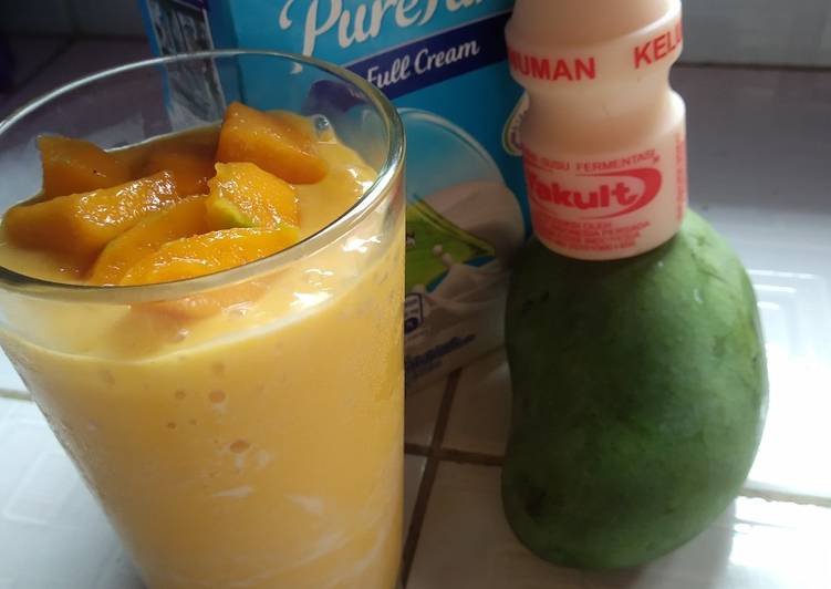 Cara masak Smoothies Mangga Yakult  yang Bisa Manjain Lidah